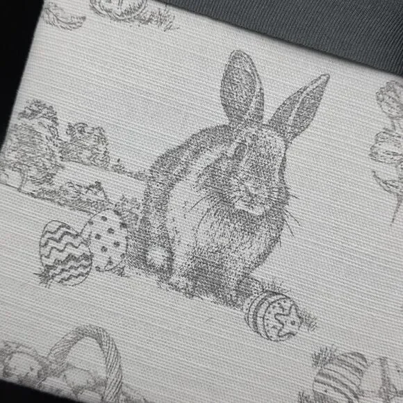 Bunny Tales Easter Tablecloth Spring Rabbit Toile Cotton Oblong 60x102 NIP - Picture 8 of 10